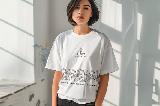 Printed Wildflower T-Shirt – Women