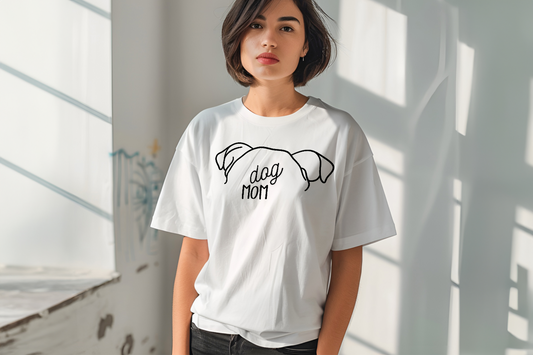 Dog Print Oversized Tshirt women