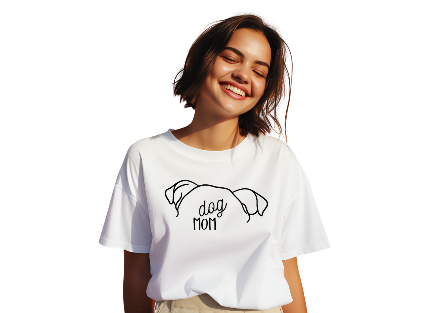 Dog Print Oversized Tshirt women